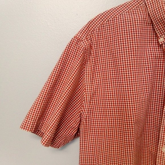 3/$25💦 VAN HEUSEN LG SHORT SLEEVE BUTTON DOWN RED - Picture 9 of 11